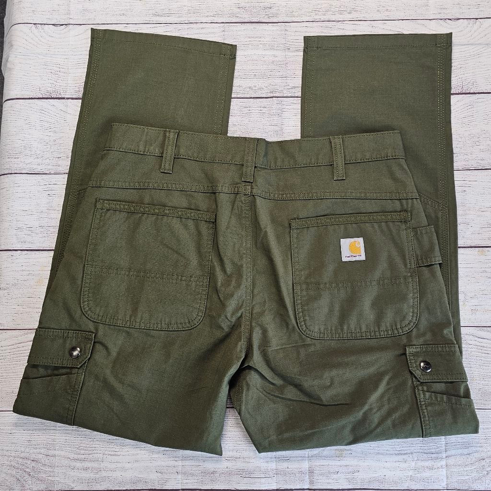 Carhartt 34x30 forest green double knee work pants - Picture 9 of 9